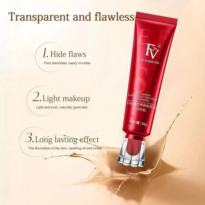 FV Waterproof Liquid Foundation with Matte Finish, Lightweight, Oil-Free, Natural Look